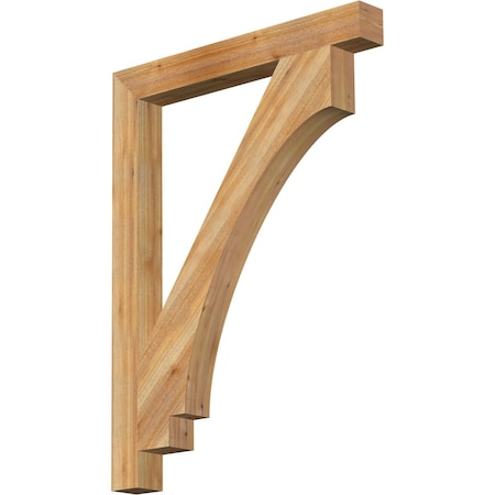 Ekena Millwork Imperial Block Rough Sawn Bracket, Western Red Cedar, 4"W x 36"D x 48"H BKT04X36X48IMP05RWR